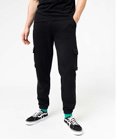 pantalon de jogging homme molletonne noirD343101_2