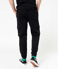 pantalon de jogging homme molletonne noirD343101_3