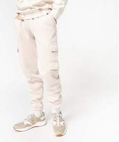 GEMO Pantalon de jogging homme molletonné Beige