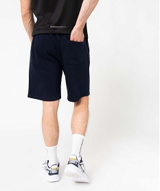 bermuda homme en maille extensible bleuD343301_3