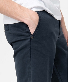 bermuda homme coupe chino a taille elastiquee bleuD344301_2