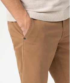bermuda homme coupe chino a taille elastiquee brunD344501_2