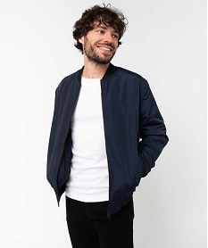 blouson homme rembourre avec finitions bord-cote bleu manteaux et blousonsD344701_1