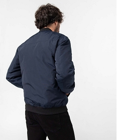 blouson homme rembourre avec finitions bord-cote bleu manteaux et blousonsD344701_3