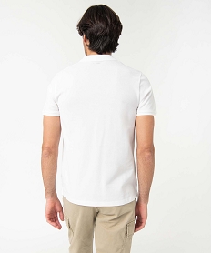 polo a manches courtes en maille piquee homme blanc polosD346101_3