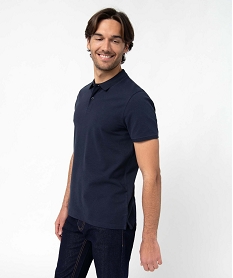 polo a manches courtes en maille piquee homme bleuD346301_1