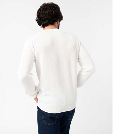 pull homme en maille unie blancD348901_3