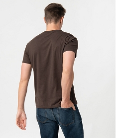 tee-shirt a manches courtes et col rond homme brun tee-shirtsD350401_3