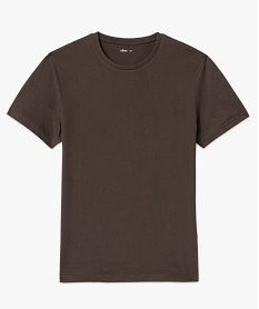 tee-shirt a manches courtes et col rond homme brun tee-shirtsD350401_4