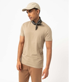 BAIN ORANGE TEE-SHIRT BEIGE FONCE:40179540156-Coton////