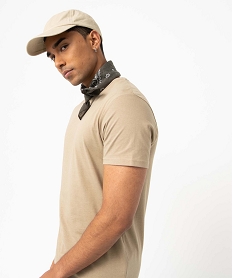tee-shirt a manches courtes et col rond homme beige tee-shirtsD350501_2