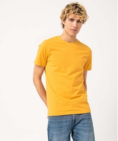 tee-shirt homme a manches courtes et col rond jaune tee-shirtsD350601_1