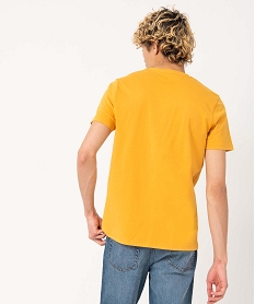 tee-shirt a manches courtes et col rond homme jaune tee-shirtsD350601_3