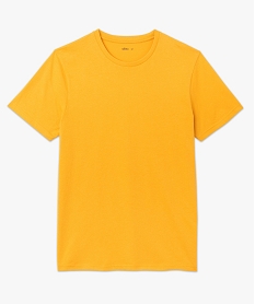 tee-shirt a manches courtes et col rond homme jaune tee-shirtsD350601_4
