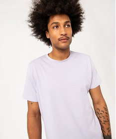 tee-shirt a manches courtes et col rond homme violet tee-shirtsD350801_2