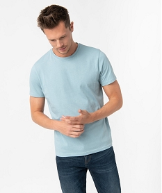 tee-shirt a manches courtes et col rond homme bleu tee-shirtsD350901_1