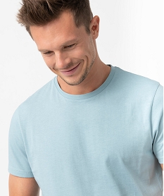 tee-shirt a manches courtes et col rond homme bleu tee-shirtsD350901_2