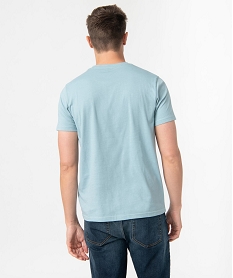 tee-shirt homme a manches courtes et col rond bleu tee-shirtsD350901_3