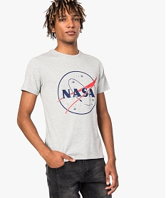 tee-shirt a manches courtes pour homme motif nasa gris tee-shirtsD351201_1