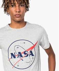 tee-shirt a manches courtes pour homme motif nasa gris tee-shirtsD351201_2