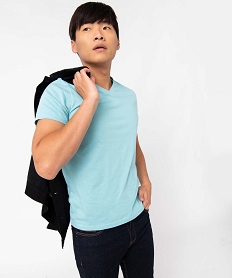 NU-PIED NOIR TEE-SHIRT BLEU TURQUOISE:40179541071-Coton////