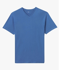 tee-shirt a manches courtes et col v homme bleu tee-shirtsD351501_4