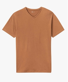 tee-shirt homme a manches courtes et col v brun tee-shirtsD351601_4
