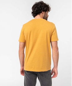 tee-shirt homme col tunisien a manches courtes jaune tee-shirtsD351901_3