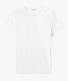 tee-shirt homme a manches courtes avec poche poitrine blanc tee-shirtsD352601_4