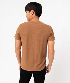 tee-shirt homme a manches courtes avec poche poitrine brun tee-shirtsD352701_3
