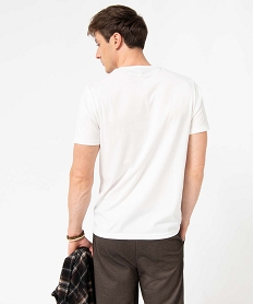 tee-shirt homme a manches courtes avec buste raye blanc tee-shirtsD352801_3