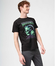 GEMO Tee-shirt homme à manches coures imprimé- Rick & Morty Noir