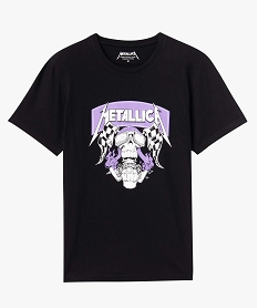 tee-shirt homme a manches courtes avec motif bicolore - metallica noir tee-shirtsD353401_4