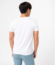 tee-shirt homme avec motif sur lavant - metallica blanc tee-shirtsD353501_3
