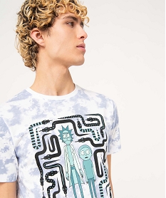 tee-shirt homme a manches courtes imprime - rick morty blanc tee-shirtsD354001_2