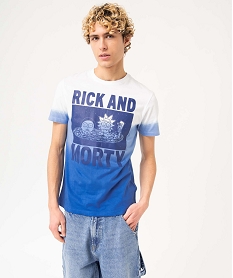 tee-shirt homme a manches courtes imprime - rick morty bleu tee-shirtsD354101_1