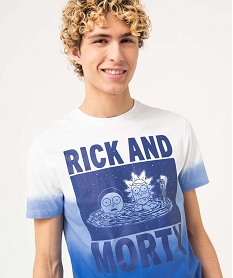 tee-shirt homme a manches courtes imprime - rick morty bleu tee-shirtsD354101_2
