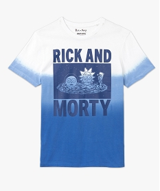tee-shirt homme a manches courtes imprime - rick morty bleu tee-shirtsD354101_4