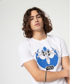 GEMO Tee-shirt homme à manches courtes et motif - Star Wars Blanc