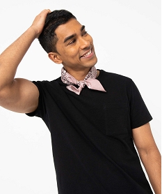 tee-shirt homme a manches courtes en maille epaisse noir tee-shirtsD355101_2