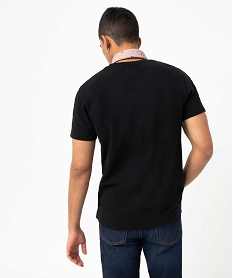 tee-shirt homme a manches courtes en maille epaisse noir tee-shirtsD355101_3