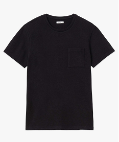 tee-shirt homme a manches courtes en maille epaisse noir tee-shirtsD355101_4
