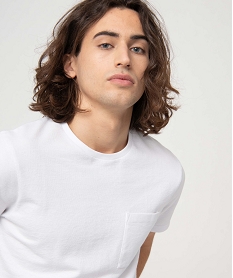 tee-shirt homme a manches courtes en maille epaisse blanc tee-shirtsD355201_2