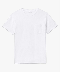 tee-shirt homme a manches courtes en maille epaisse blanc tee-shirtsD355201_4
