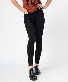 leggings femme en maille milano avec braguette surpiquee noir leggings et jeggingsD356201_1
