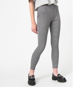 GEMO Legging femme à motif pied de poule Imprimé