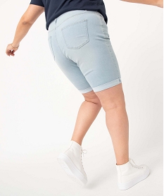 bermuda en jean a revers femme grande taille blanc chine shortsD357101_3