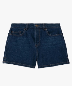 short en jean coupe large fendu sur les cotes femme bleu standard shortsD358101_4
