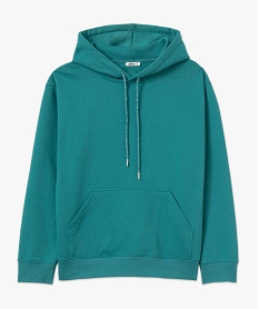 sweat femme oversize a capuche interieur molletonne vert sweatsD358201_4