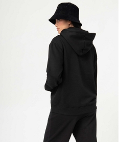 sweat oversize a capuche interieur molletonne femme noir sweatsD358301_3